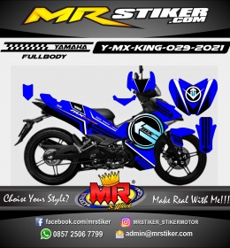 Stiker motor decal Yamaha MX KING Blue Circle Direction Graphic Fullbody