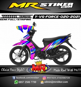 Stiker motor decal Yamaha Vega Force Grafis Racing Line Colorful