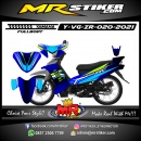 Stiker motor decal Yamaha Vega ZR DarkBlue Grafis Line Race Fullbody