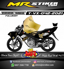Stiker motor decal Yamaha Vixion Black Shark Golden Fullbody