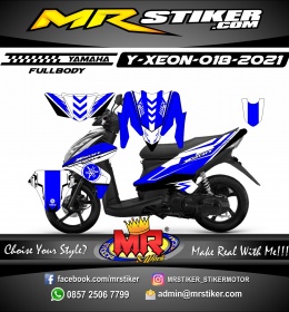 Stiker motor decal Yamaha XEON Blue Grafis Yamaha Fullbody