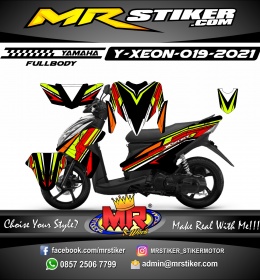 Stiker motor decal Yamaha XEON Racing Line Colorful Stabillo Fullbody