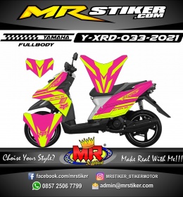 Stiker motor decal Yamaha X-RIDE Pink Yellow Stabillo Grafis Fullbody