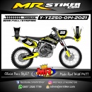 Stiker motor decal Yamaha YZ 250 Grafis Yellow Track Race