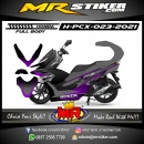 Stiker motor decal Honda PCX 150 Purple Line Light Gray Carbon (FullBody)