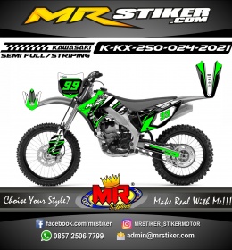 Stiker motor decal Kawasaki KX 250 Green Super Line Grafis Tracker Race
