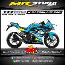 Stiker motor decal Kawasaki Ninja 250 New Blue Shark Rossi AGV