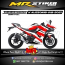 Stiker motor decal Kawasaki Ninja 250 AllNew 2018 Red Grafis Curve Line