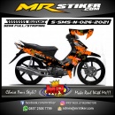 Stiker motor decal Suzuki Smash New Orange Splate Monster Energy