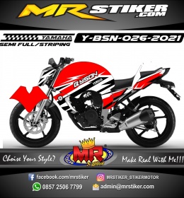 Stiker motor decal Yamaha Byson Red Line Grafis Sporty