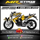 Stiker motor decal Yamaha Byson White Black Yellow Graphic Decal Sporty