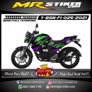 Stiker motor decal Yamaha Byson New Graphic Feathers Green Purple Color