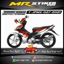 Stiker motor decal Yamaha Jupiter MX Red Carbon White Racing