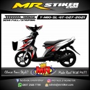 Stiker motor decal Yamaha Mio Soul GT Sharp Red Grafis Line Curved Silver Black White