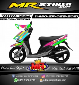 Stiker motor decal Yamaha Mio Sporty Grafis Line Colorful
