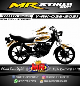 Stiker motor decal Yamaha RX KING White Grafis Racing AirBrush