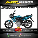 Stiker motor decal Yamaha Vixion Blue Line Curved Airbrush Glossy