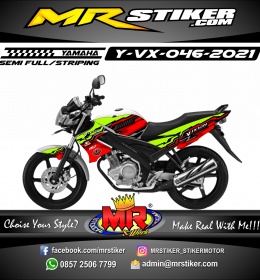 Stiker motor decal Yamaha Vixion Red Green Stabillo Line Tech Graphic Race