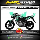 Stiker motor decal Yamaha Vixion New Tosca White Silver Tribal Shadow