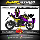 Stiker motor decal Yamaha XABRE Purple Line Yellow Grafis SportRace Fullbody