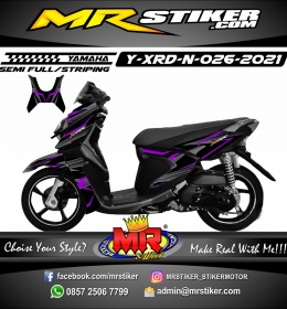 Stiker motor decal Yamaha X-RIDE New Purple Line Sliver Dark Sharp Race