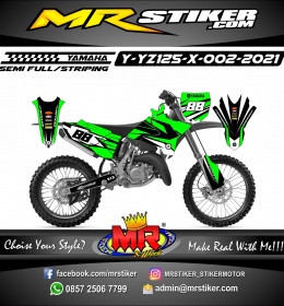 Stiker motor decal Yamaha YZ 125 X Green Line Track Decal Motocross