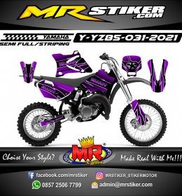Stiker motor decal Yamaha YZ 85 Purple Braap!! Grafis Sharp Line RoadRace