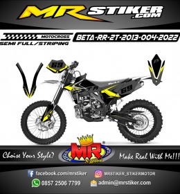 Stiker motor decal Motocross Beta RR 2T 2013 Grey Line Yellow Decal Premium