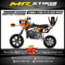 Stiker motor decal Motocross Cobra CX65 10-13 Orange Line Track Decal Racing