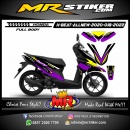 Stiker motor decal Honda Beat AllNew 2020 FullBody Racing Purple Yellow Line Graphic