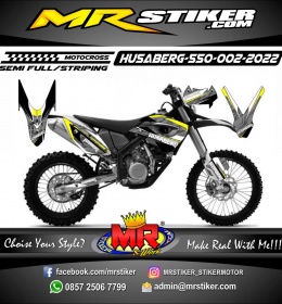 Stiker motor decal Motocross Husaberg 550 Grey Camo Line Yellow Stabillo MotoCross
