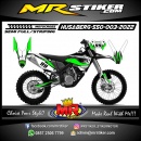 Stiker motor decal Motocross Husaberg 550 Green White Simple Line Trail