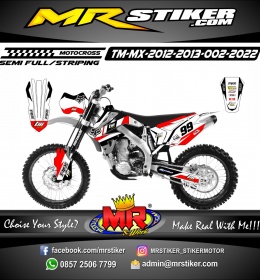 Stiker motor decal Motocross TM MX 2012-2013 White Line Red Fox GraphicStiker motor decal Motocross TM MX 2012-2013 White Line Red Fox Graphic