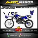Stiker motor decal Yamaha TTR 125 2007 Blue Grafis Race Modif Track Trendy