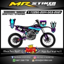Stiker motor decal Yamaha YZ 250 2014 Purple Blue Grafis Line Motocross Graphic