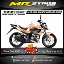 Stiker motor decal Honda CB 150 R AllNew 2021 White Line Curved Brush Orange
