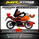 Stiker motor decal Honda CBR 150 Thailand FullBody Orange Red Transparency Race Graphic
