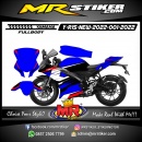 Stiker motor decal Yamaha R15 New 2022 FullBody Blue Sporty Graphic Wrapping
