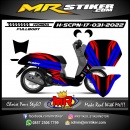 Stiker motor decal Honda Scoopy New 2017 Red Blue Graphic Sport Race (FullBody)