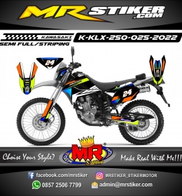 Stiker motor decal Kawasaki KLX 250 Wrapping Graphic Line Stabillo Color