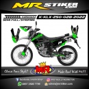 Stiker motor decal Kawasaki KLX 250 Green Line Split Tracker