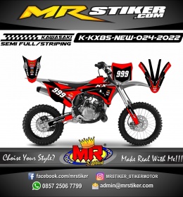 Stiker motor decal Kawasaki KX 85 New Red Grafis Supermoto Tracker