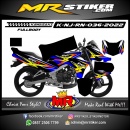 Stiker motor decal Kawasaki Ninja R New Blue Line Yellow Racing Line Airbrush (FULLBODY)