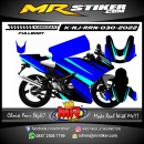 Stiker motor decal Kawasaki Ninja RR New Blue Grafis Line Sporty (FULLBODY)