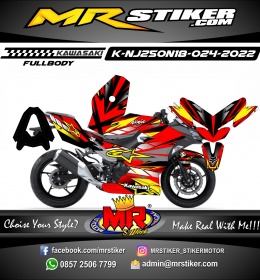 Stiker motor decal Kawasaki Ninja 250 All New 2018 Graphic Full Line Racing Alpinestar