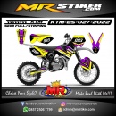 Stiker motor decal KTM 85 Purple Yellow Line Graphic Trail