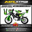 Stiker motor decal Yamaha Bebek Standar YZ Green Line Yellow MotoCross Graphic Decal