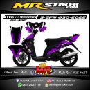 Stiker motor decal Suzuki Spin Splate Purple & White Color (FULLBODY)