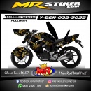 Stiker motor decal Yamaha Byson Fullbody Gold Flower Graphic Decal