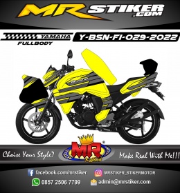 Stiker motor decal Yamaha Byson New Fullbody Yellow Tech Sporty Graphic Race